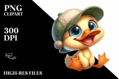 Funny Baby Duck Sitting with Hat | Sublimation | Clipart Product Image 3