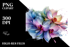 Orchid Watercolor Splash PNG Product Image 2