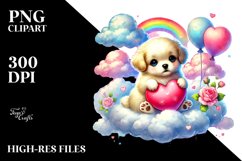 Puppy in Digital Painting PNG Product Image 2