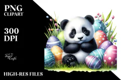 Digital Watercolor Baby Panda PNG Product Image 2