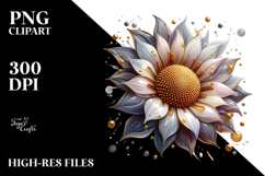 Abstract Glossy Sunflower PNG Product Image 2