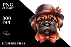 Watercolor Baby Bullmastiff Caricature Clipart Product Image 3