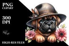 Watercolor Baby Bullmastiff Caricature Clipart Product Image 3