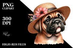 Watercolor Baby Bullmastiff Caricature Clipart Product Image 1