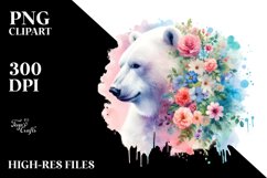 Pastel Polar Bear Vibrant Splashes | Clipart Product Image 1