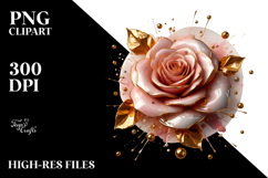 Abstract Glossy Rose Material PNG Product Image 2