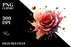 Abstract Glossy Rose PNG Product Image 2