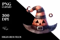 Funny Simple Haloween Watercolor Clipart Product Image 1