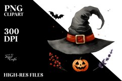 Funny Simple Haloween Watercolor Clipart Product Image 3
