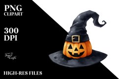 Funny Simple Haloween Watercolor Clipart Product Image 1