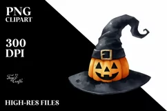 Funny Simple Haloween Watercolor Clipart Product Image 1