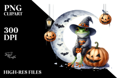 Frog Dressed for Halloween, Transparent PNG Product Image 2