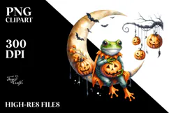 Cool Looking Hair Frog for Halloween PNG Product Image 2