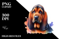 Vibrant Bloodhound Centered | Sublimation | Clipart Product Image 3