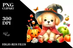 Simple Halloween Scenery with Cute Baby Dog | Sublimation | Product Image 3