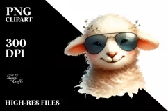 Whimsical Cute Flower Lamb Clipart Product Image 3