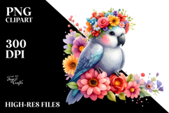 Parrot Flower Crown | Clipart Product Image 2