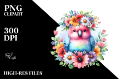 Parrot Flower Crown | Clipart Product Image 2