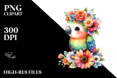Parrot Flower Crown | Clipart Product Image 2