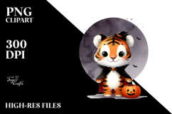 Cute Baby Tiger Halloween PNG Product Image 2