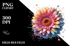 Glossy Gerbera PNG Product Image 1