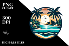 Retro Tropical Island, 20 oz Tumbler Product Image 2
