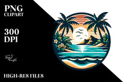 Retro Tropical Island, 20 oz Tumbler Product Image 2