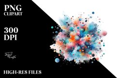Colorful Abstract Particles | Sublimation Clipart Product Image 1