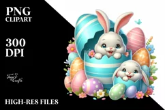 Watercolor Colorful Easter Clipart |T-shirt, Mug, Tumbler Product Image 3