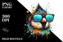 Colorful Artistic Bird with Paint Splashes | Vibrant Design Product Image 3