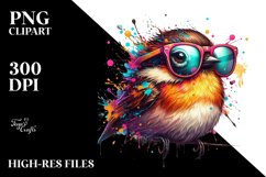 Colorful Artistic Bird with Paint Splashes | Vibrant Design Product Image 1