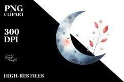 Simple Whimsical Moon PNG Product Image 2