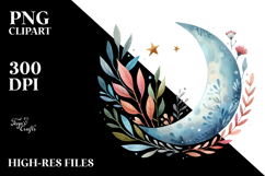 Simple Whimsical Moon PNG Product Image 2
