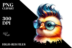 Funny Baby Chicken Playing PNG Product Image 2