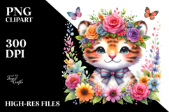 Tiger Flower Crown | Clipart Product Image 2