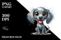 Cute Cartoon Weimaraner with Crazy Furr Product Image 2