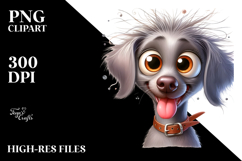 Cute Cartoon Weimaraner with Crazy Furr Product Image 2