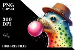 Quirky Seal Blowing Chewing Gum | Fun and Vibrant Theme Product Image 1