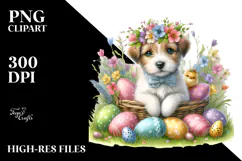 Adorned Cute Baby Dog PNG Product Image 2