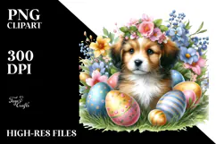 Adorned Cute Baby Dog PNG Product Image 2
