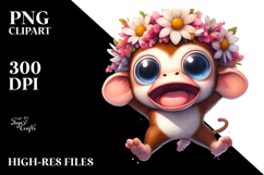 Silly Cartoon Monkey with Over-the-Top Excitement, Product Image 2