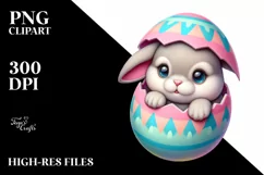 Watercolor Colorful Easter Clipart |T-shirt, Mug, Tumbler Product Image 1