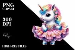 Baby Unicorn Cha Cha PNG Product Image 1