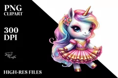 Baby Unicorn Cha Cha PNG Product Image 1