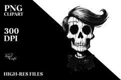 Skull Hair Bow Woody Woodpecker PNG Product Image 2