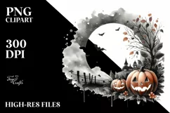 Simple Jack-O'-Lantern Clipart, Transparent PNG Product Image 3