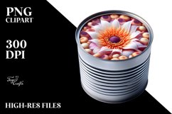 Shiny Can with Anemone | Clipart Product Image 3