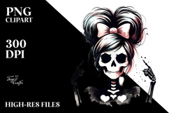 Skull Hair Power Puff Girl PNG Product Image 2
