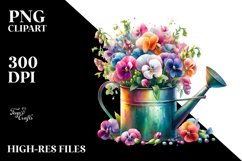 Colorful Vibrant Watercolor Sprinkling Can Sweet Pea | Product Image 3