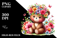 Adorable Flower Crown | Cartoon-Style Watercolor Clipart Product Image 2